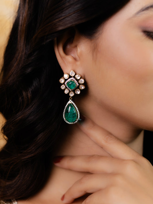 KUNDAN MOISSANITE EARRINGS I