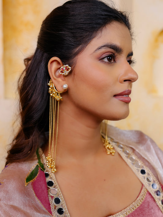ZOYA CHAIN EAR CUFFS - GOLD