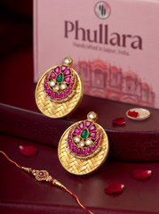 Phullara Rakhi Gift Set for Sister – Jhumka Edit (4 Pairs) – Best Seller