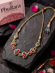 Phullara Rakhi Gift Set for Sister – Meenakari Gold Edit