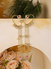 ZOYA CHAIN EAR CUFFS - PINK