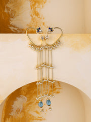 ZOYA CHAIN EAR CUFFS - BLUE