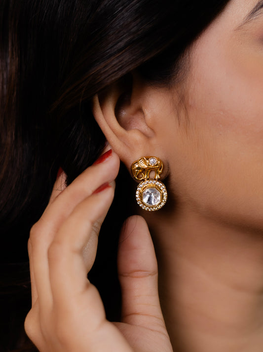 KUNDAN MOISSANITE EARRINGS II