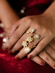 ADJUSTABLE KUNDAN RING