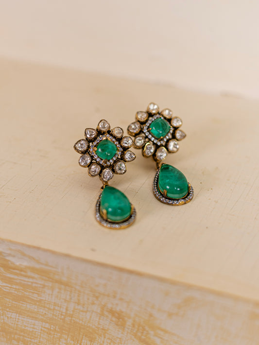 KUNDAN MOISSANITE EARRINGS I
