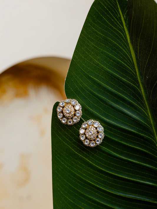 KUNDAN MOISSANITE JHUMKIS