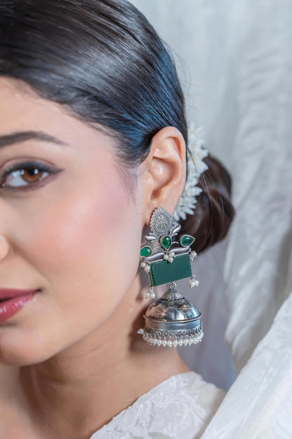 Alia Jhumkas  { Complete Green }