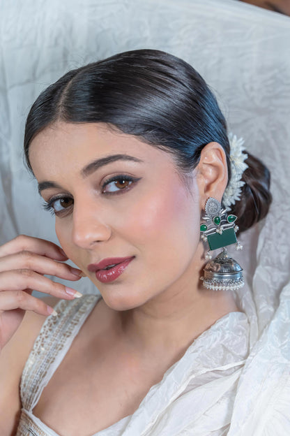 Alia Jhumkas  { Complete Green }