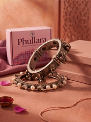 Phullara Rakhi Gift Set for Sister – Kundan Jade Silver