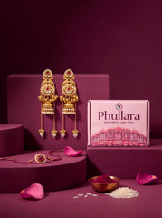 Phullara Rakhi Gift Set for Sister – Jhumka Edit (4 Pairs) – Best Seller