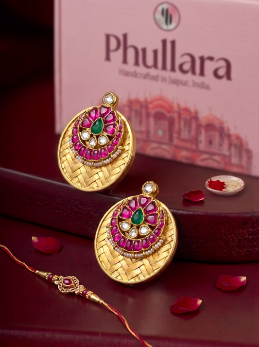 Phullara Rakhi Gift Set for Sister – Jhumka Edit (4 Pairs) – Best Seller